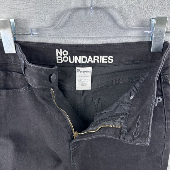 No Boundaries Skinny Jeans Womens Size 4 Mid Rise Dark Wash Stretch Black - Picture 4 of 12